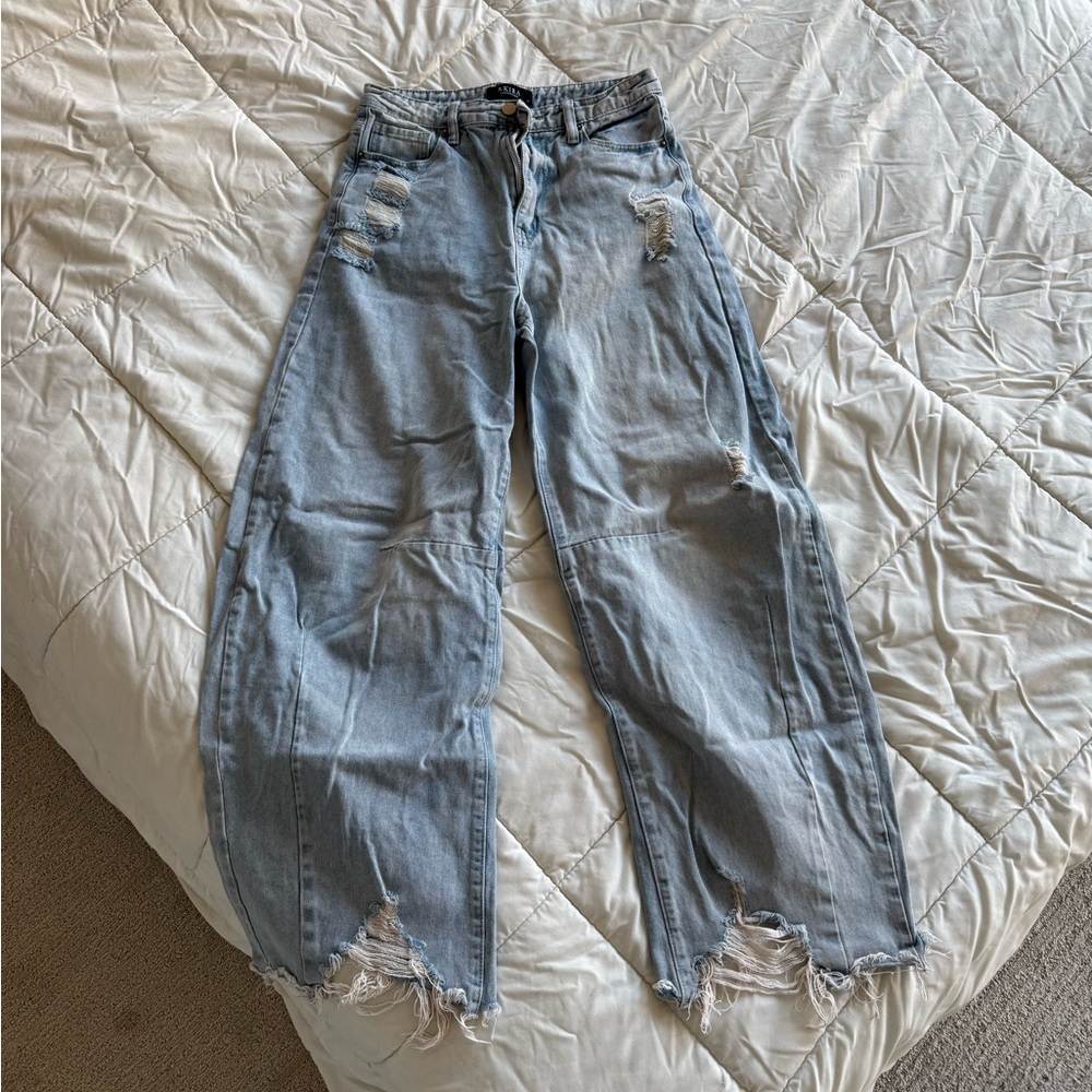 Distressed Light Blue Women's Jeans